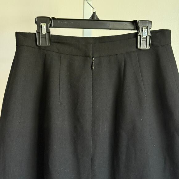 Vintage Wool sz 4 Black Ski Skirt Classic Pencil‎ Mid-Length - Picture 7 of 8